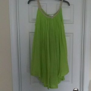 Nouveaumonde Lime green casual summer blouse